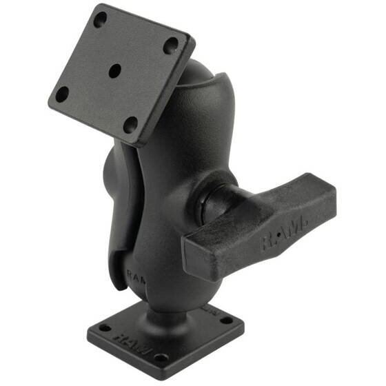 RAM&nbsp;MOUNTS Suport dublu cu bila RAM® cu placi AMPS dreptunghiulare - dimensiune C scurt
