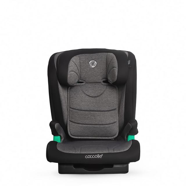 Scaun auto iSize Isofix Coccolle Eris, 100-150 cm, Tetiera si spatar reglabile, Pozitie somn junior, Cotiere confortabile, Omologat R129, Bare isofix reglabile, Greystone