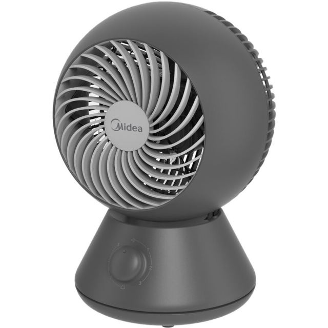 Midea Ventilator de masa Midea MFT302R0BPK, 3 viteze, Oscilatie multiunghi, Gri inchis