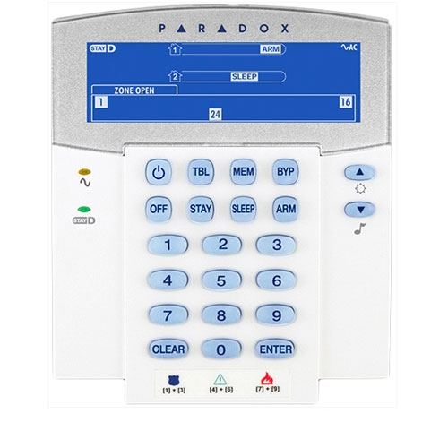 Tastatura LCD Paradox K35, 32 zone, 2 partitii, StayD