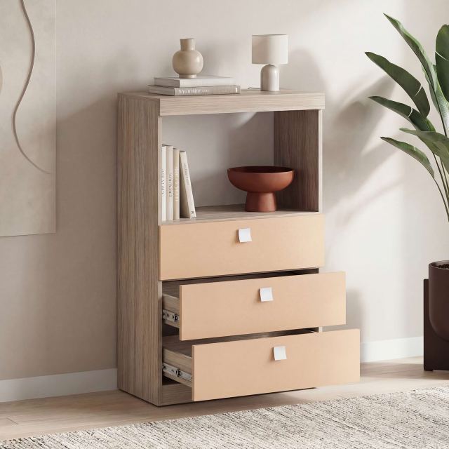 Comoda inalta LINEA, 3 sertare