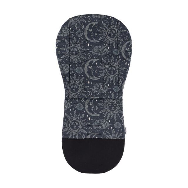 Salteluta pentru carucior PetiteMars Foamy Gri inchis reversibila, cu doua fete, din spuma, universala, 86x42 cm