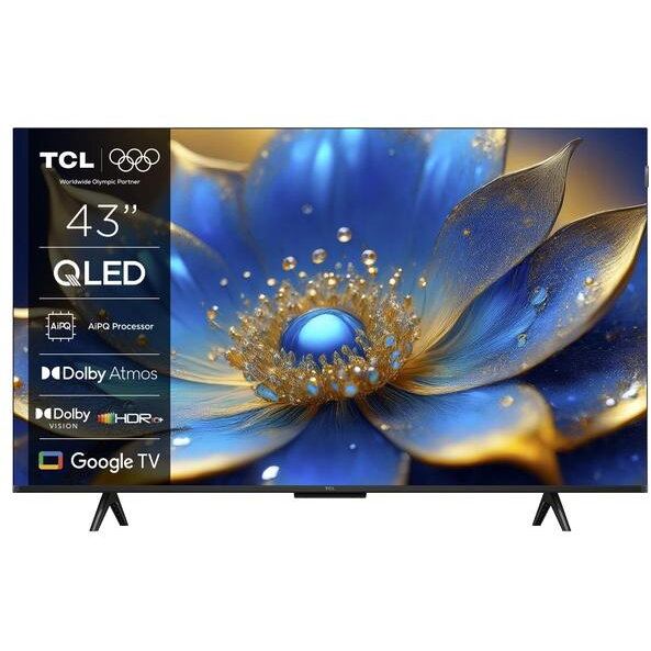 TCL Televizor QLED TCL 109 cm (43) 43P71K, Ultra HD 4K, Smart TV, WiFi, CI, Negru