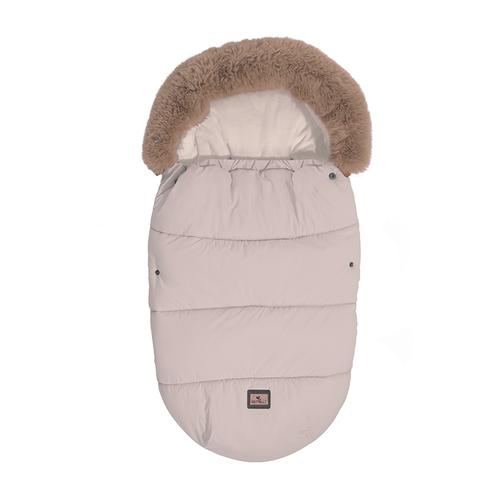 Sac termic de iarna pentru carucior Lorelli, captuseala polar, impermeabil, cu blanita detasabila, Bej