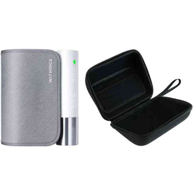 Withings Tensiometru Withings Core cu sincronizare Wifi, ecran LED, senzor ECG, stetoscop digital (inclusiv husa de calatorie pentru BPM Core), Gri