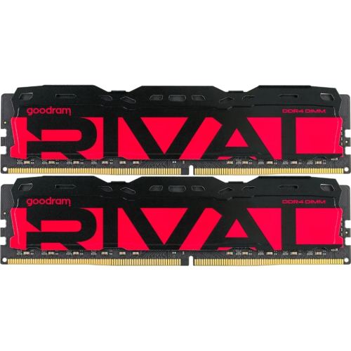 GOODRAM Kit Dual Memorie RAM Goodram Rival Radiant, 32GB (2x16GB), DDR4-3200 MHz, CL 16, Rosu
