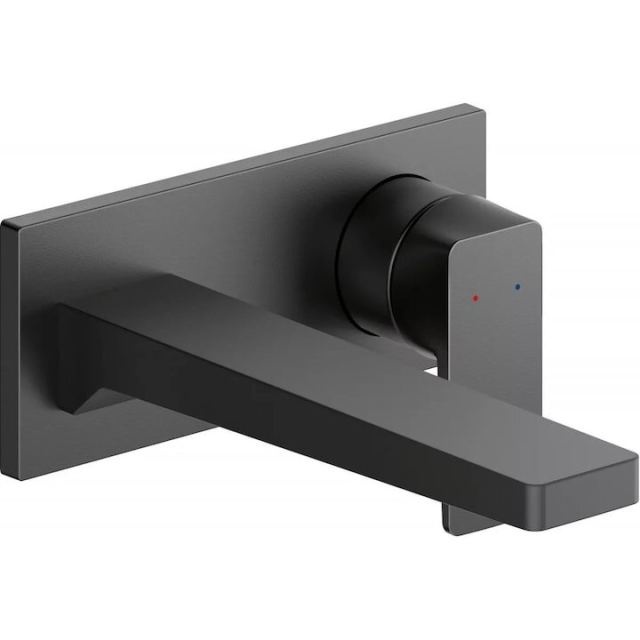 Duravit Baterie lavoar Duravit MH1070004046, Manhattan single lever basin mixer concealed installation, incastrat, montare pe perete, monocomanda, proiectie 189mm, necesita corp instalare GK1900004000, schwarz mat, negru mat