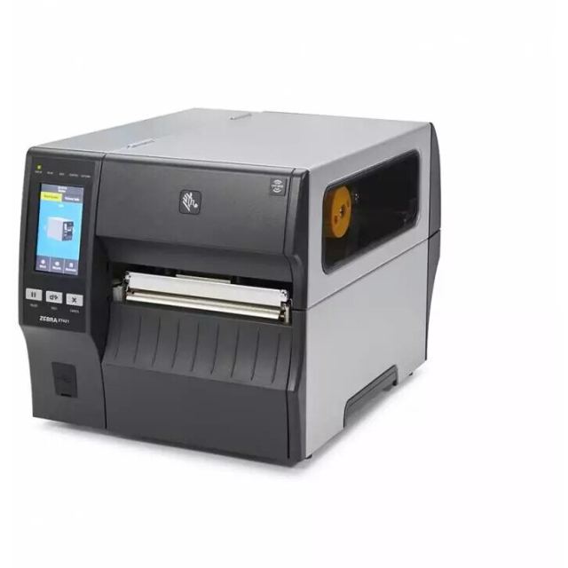 ZEBRA Imprimanta de etichete Zebra ZT421, TT, 300 DPI, USB, serial, Bluetooth, Ethernet, display LCD color, 203 mm/s, latime printare max 168 mm, peeler, rewinder, Negru-Gri