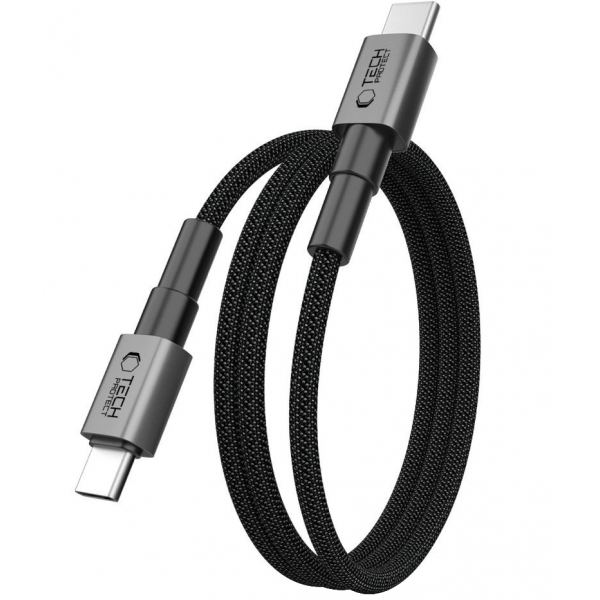 Tech-Protect Cablu Date si Incarcare USB-C - USB-C Tech-Protect Ultraboost DNA MagTwist, 100W, 1m, Gri