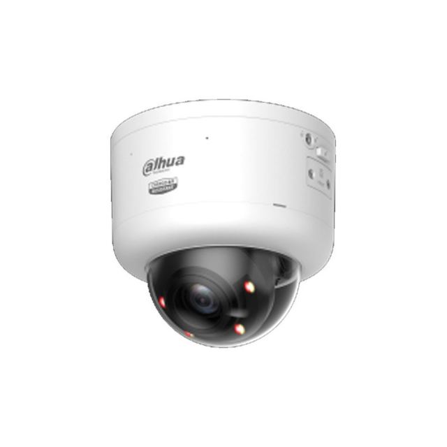 Camera supraveghere IP Dome motorizata cu iluminare duala Dahua WizMind IPC-HDBW5459Z-ZHE-PV-PRO-ATC, 4 MP, 2.7-12 mm, IR/Lumina alba 60 m, alarma sonora si luminoasa, microfon dublu, difuzor, AI, slot card, ePoE