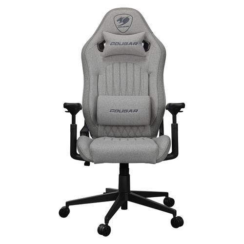 Scaun Gaming COUGAR Gaming Explore Royal Gray F, Cotiere cu hiperrotatie 3D, Perna lombara (Gri deschis)