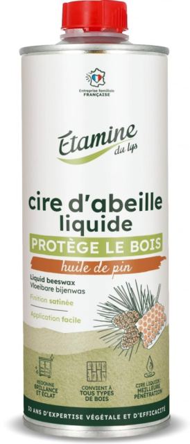 Ceara de albine pura lichida pentru protejare si intretinere lemn nelacuit Etamine parfum pin 500 ml