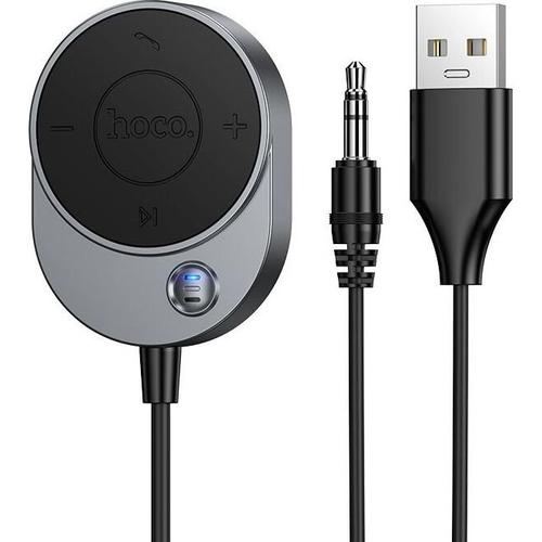 Recepator auto wireless Hoco, Bluetooth 5.4, 3.5mm, 37x51x10mm, Gri