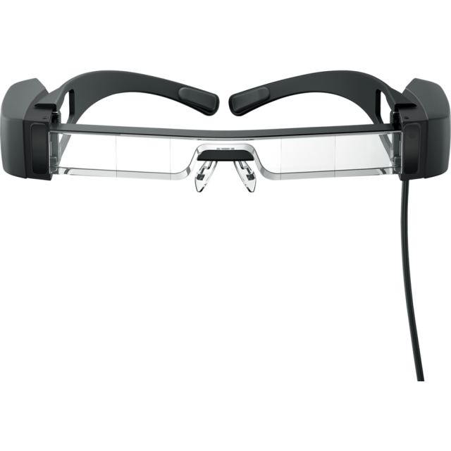 Epson Ochelari inteligenti de realitate augmentata, EPSON MOVERIO BT-40, Tehnologie ecran Si-OLED, Rezolutie Full HD 1080p, Camp vizual 34 grade, USB-C, 95g