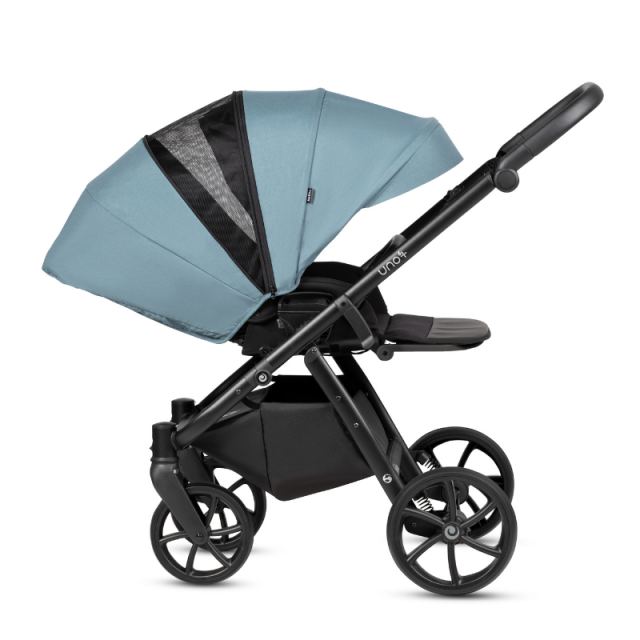 Carucior 2 in 1 Tutis Uno 6+ Menta 143, sezut reversibil, spatar reglabil, cadru din aluminiu, amortizoare, roti cu blocare, greutate admisa 22 kg