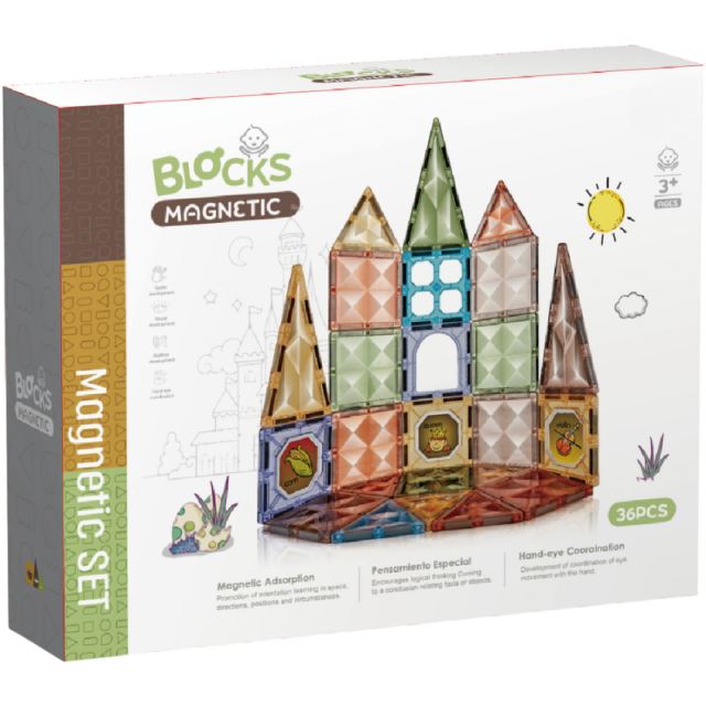 Bufnitel Joc magnetic  Diamond - 36 piese (7.5 cm)