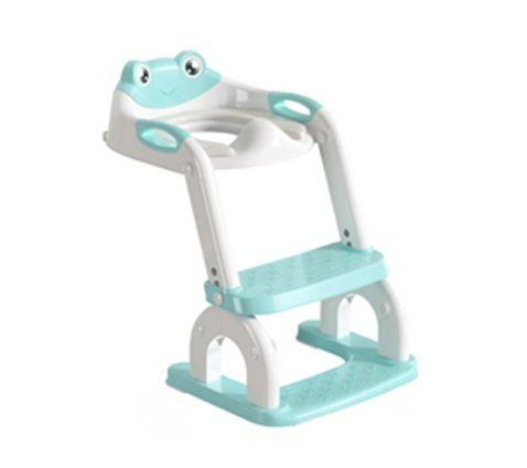 Reductor toaleta pentru copii Little Mom Blue, pliabil, reglabil, colac detasabil PVC, cu suprafete anti-alunecare, manere ergonomice, protectie anti-stropire, compatibilitate universala
