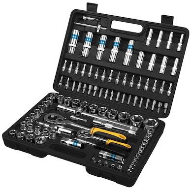 Fieldmann Trusa chei tubulare si burghie Fieldmann FDG 5001-108R, 108 piese