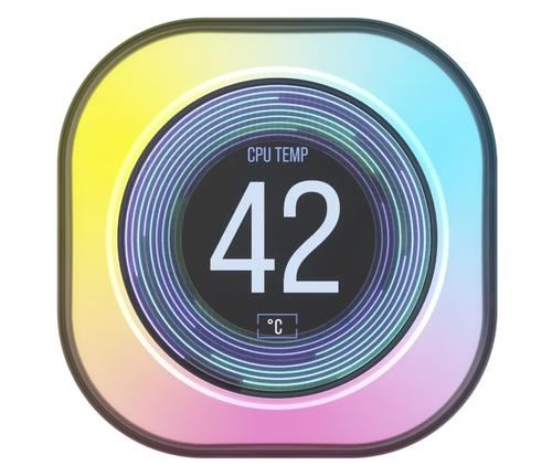 Modul ecran Corsair iCUE LINK AIO LCD, IPS 2.1inch, RGB, Afisare temperatura (Alb)