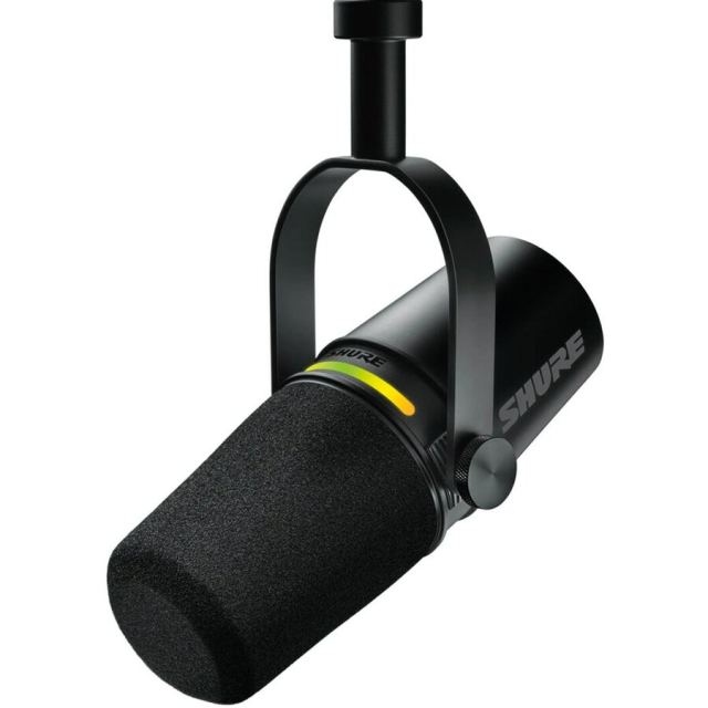 Shure Microfon dinamic Shure MV7+-K-BNDL, unidirectional, negru, cablu XLR, alimentare electrica