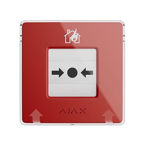 Buton incendiu wireless adresabil Ajax Manual Call Point, rosu, EN54, 866.0 - 922.0 MHz, resetabil, autonomie 7 ani