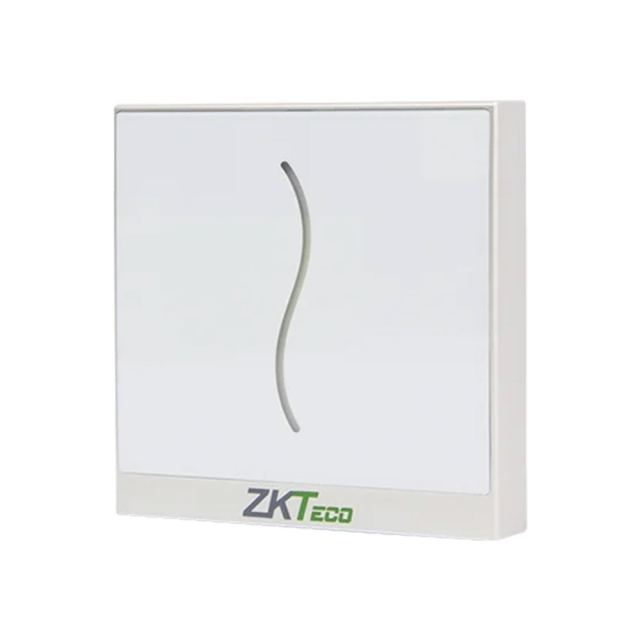Cititor acces control ZKTeco GL-ER-PROID20-W-RS-2, RFID EM 125KHz, RS485, IP65, exterior/interior, alb