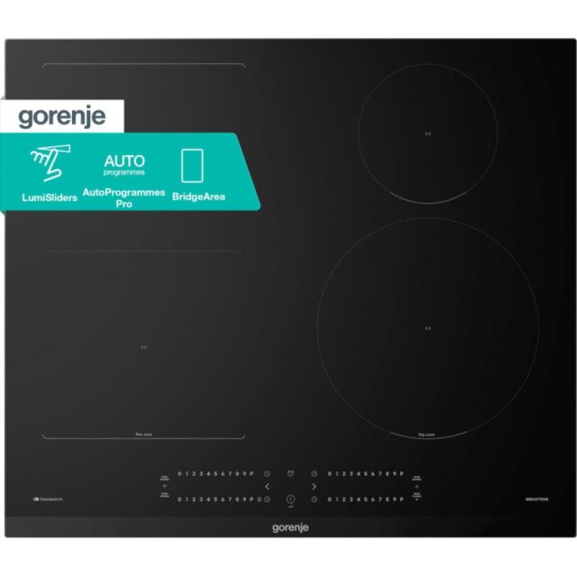 Gorenje Plita cu inductie incorporabila Gorenje GI6432BCWF, 4 arzatoare, 60 cm, Negru