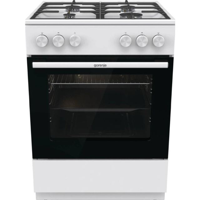 Gorenje Aragaz pe gaz Gorenje GG6A10WFFM, 4 arzatoare, cuptor, 72 L, aprindere electrica , 60 cm, Alb