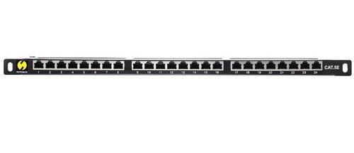 Patch Panel Netrack 104-12, CAT.5e, 24 Porturi (Negru)