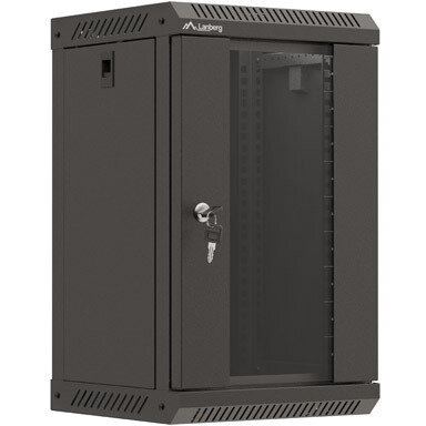 LANBERG Cabinet metalic Lanberg WF11-3309-10B 9U, Wall mount, 300 mm, Glass door, Negru