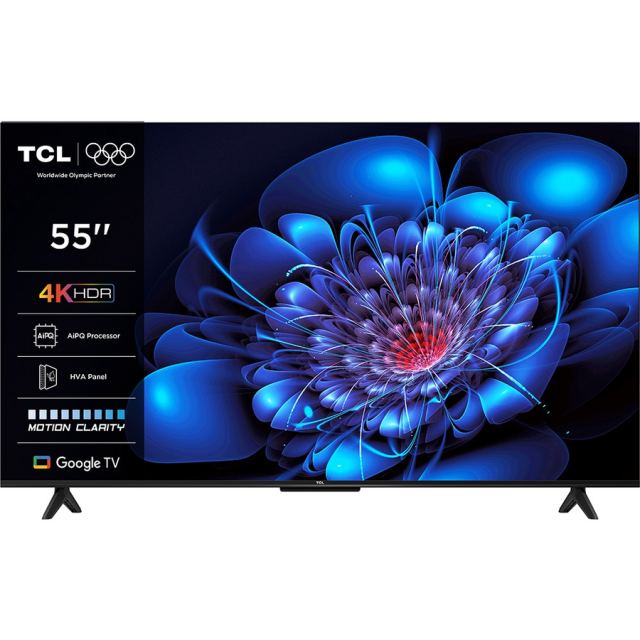 TCL Televizor LED TCL 139 cm (55) 55P69K, Ultra HD 4K, Smart TV, WiFi, CI+, Clasa E, Negru