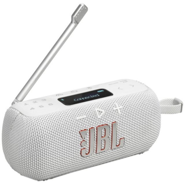 JBL Radio portabil JBL Tuner 3, DAB/DAB+/FM, Bluetooth, Auracast, Autonomie 15 ore, IP68, Alb