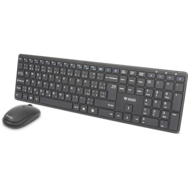Yenkee Tastatura si Mouse Kit, Yenkee YKB 2008CS, Wireless, 2.4GHz, USB, 1600 DPI, Negru
