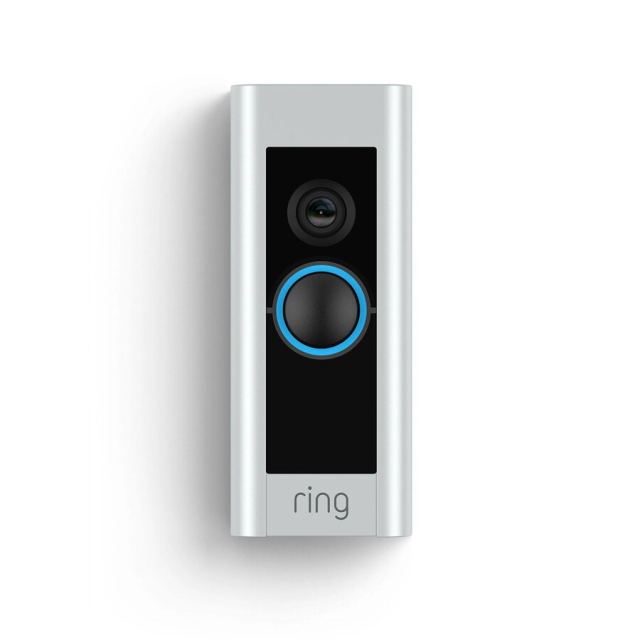 Ring Sonerie video inteligenta Ring B08M125RNW, cu fir, integrare cu Alexa, video HD, microfon si difuzor integrate, Argintiu