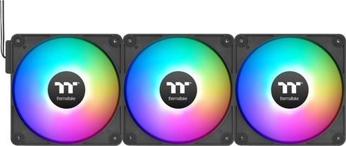 Set ventilatoare Thermaltake CT120 EX Reverse ARGB Sync, 120mm, 4-pin PWM, 2000 RPM, 3 bucati (Negru)
