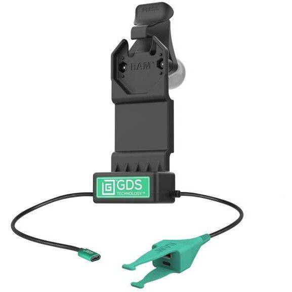 RAM&nbsp;MOUNTS Dock alimentat GDS® Uni-Conn™ cu doua porturi de date USB-A si USB-C