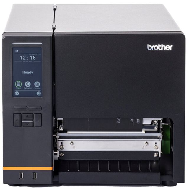 brother Imprimanta industriala de etichete Brother TJ-6521TN de 6 (transfer termic 300dpi, USB + LAN), Negru-Gri