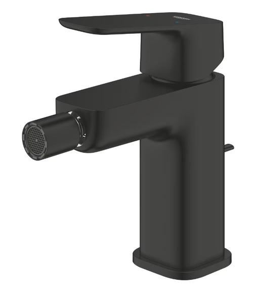 Baterie bideu Grohe Cubeo 1018102430, M, monocomanda, ventil, mat, Negru