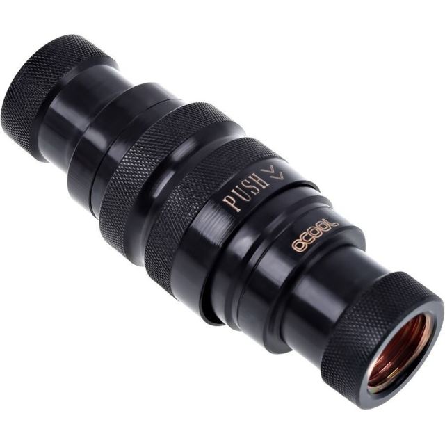 Alphacool Cuplaj rapid Alphacool Eiszapfen quick release fastener, black -, G1/4, Negru
