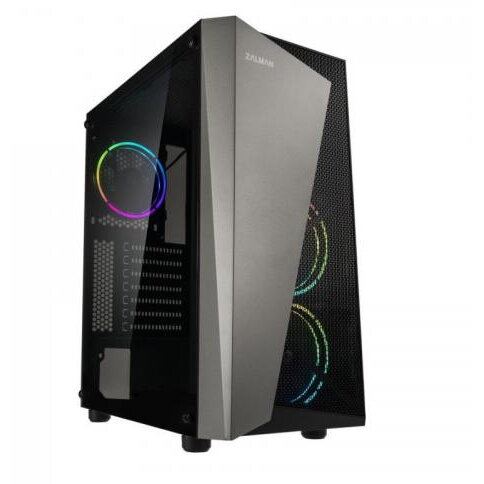 Zalman Carcasa PC Zalman S4 Plus, ATX, Middle Tower, RGB, Fara sursa, 8 ventilatoare compatibile, 3 incluse, Negru