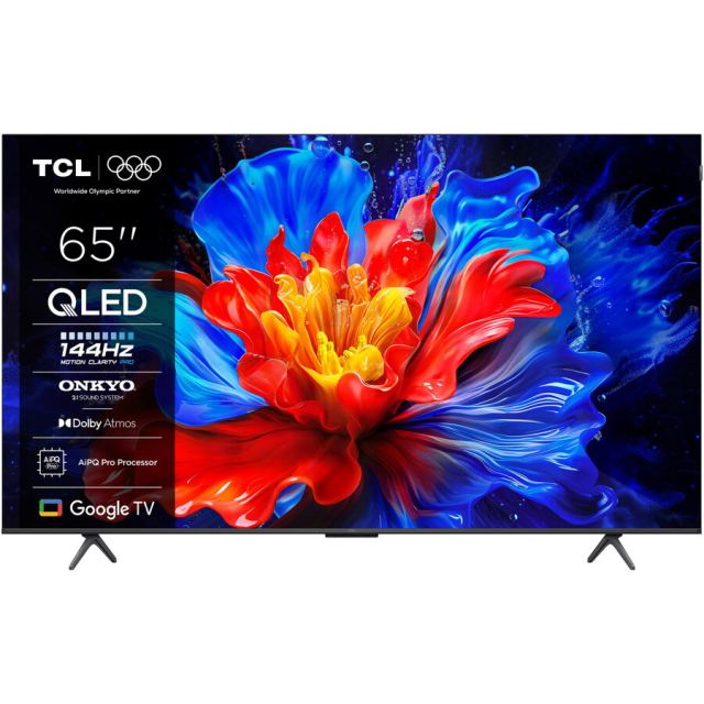 TCL Televizor TCL QLED 65P8K, 164 cm, Smart Google TV, 4K Ultra HD, 100Hz, Clasa F (Model 2025)