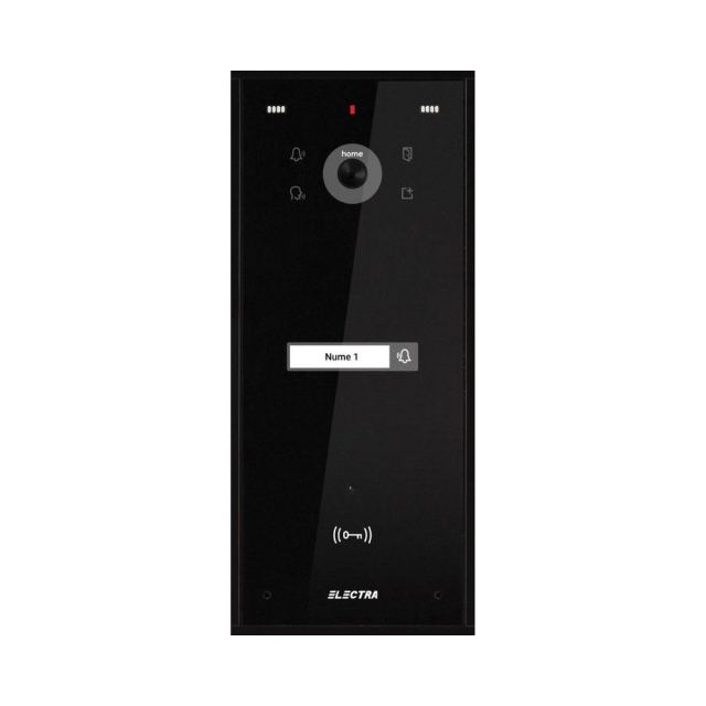 Videointerfon de exterior Electra VPH.01S03.ELBTL, 1 familie, aparent, negru