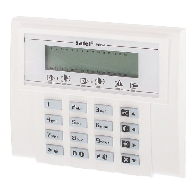Tastatura LCD Satel VERSA-LCD, 3 butoane functionale, taste dedicate, buzzer