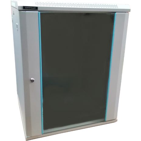 Dateup Cabinet metalic DATEUP MP.6615.9000 15U, Wall mount, 600 x 600, Glass door, Panouri laterale detasabile, Gri