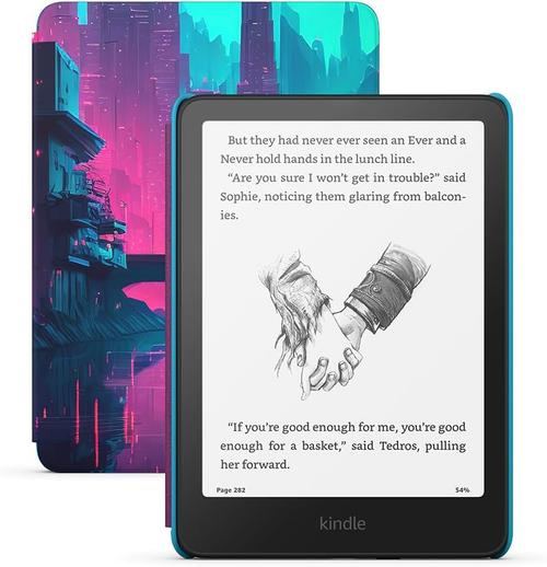 eBook Reader Amazon Kindle Paperwhite Kids Gen 12 2024 Cyber City, Ecran 300ppi 7inch, Wi-Fi, Bluetooth, 16GB Flash, USB Type-C (Albastru)