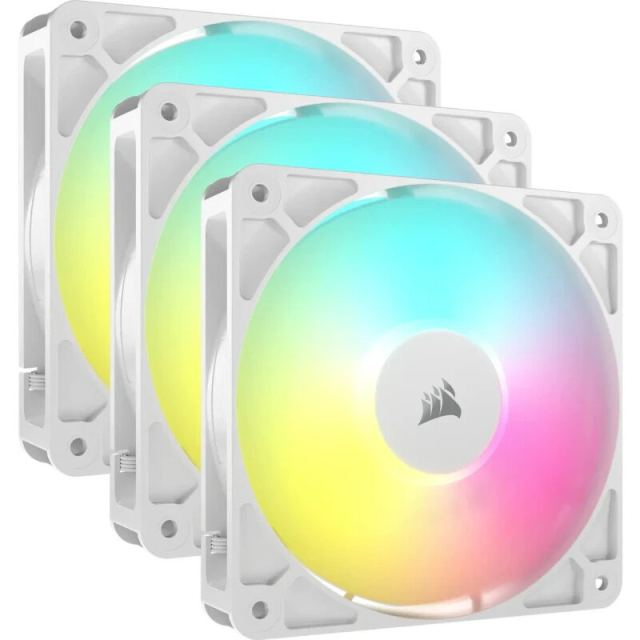 CORSAIR Ventilatoare Carcasa CORSAIR RS120, 3x120mm, ARGB, Alb