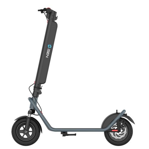 Trotineta electrica pliabila iSEN X11, roti 10inch, suspensie fata, motor 500W, autonomie 50km,  viteza maxima 35km h, baterie detasabila (Albastru)