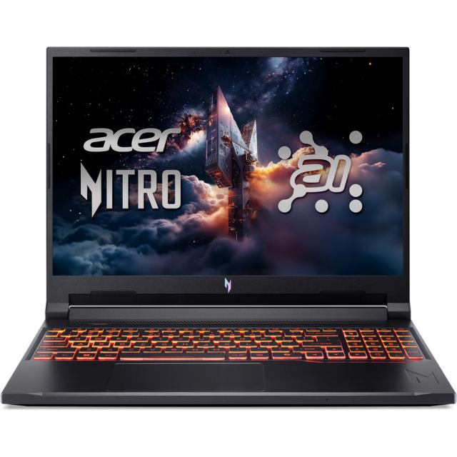 Acer Laptop Acer Nitro V 16 AI ANV16-42-R1PE, AMD Ryzen AI 5 240H, 16 inch, RAM 16 GB, SSD 512 GB, NVIDIA GeForce RTX 5050, Windows 11 Home, Negru