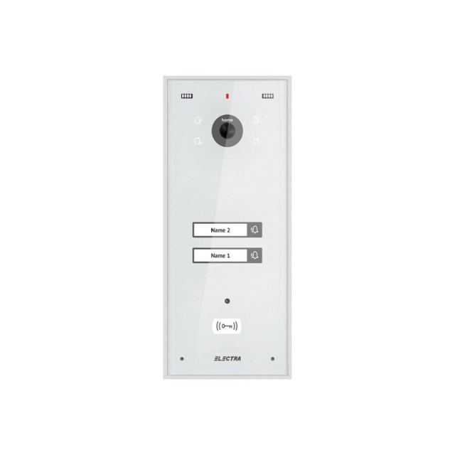 Videointerfon de exterior Electra VPH.02S03.ELWTL, 2 familii, alb, montaj aparent