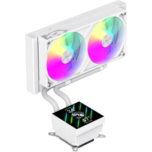 Gamemax Cooler CPU Gamemax, 240mm, Display LCD, ARGB, 280W TDP